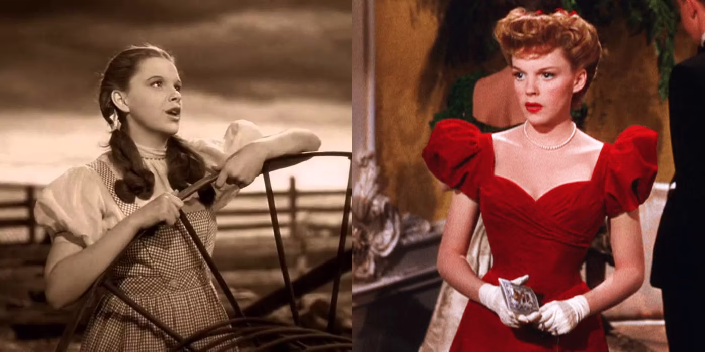 A portrait of Judy Garland with soft lighting highlighting her features. She appears in an elegant, classic pose, with a serene and contemplative expression. The image conveys her timeless beauty and iconic presence.